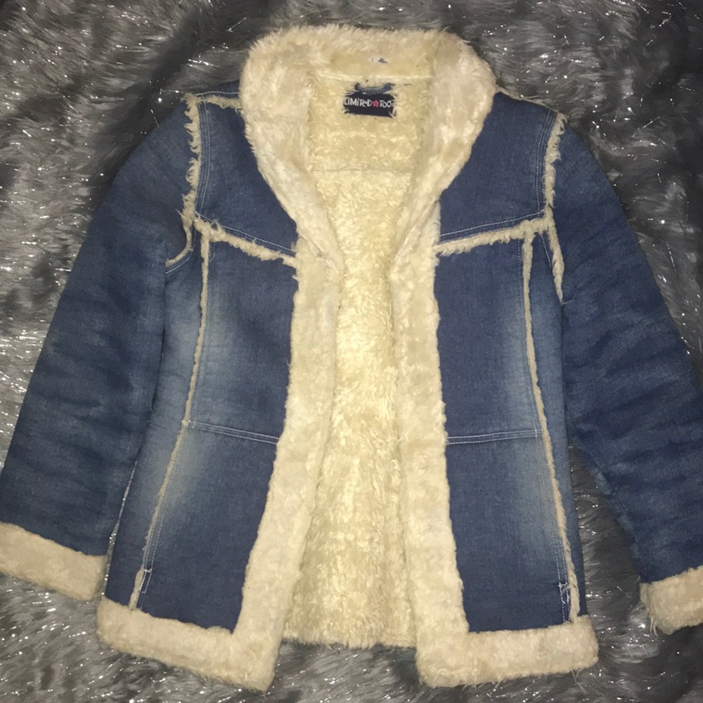 Denim fleece lined coat